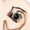 Sony NEX-5T NEX-5R İçin İnce Tek Omuzlu Kamera Çantası 16-50mm Lensli PU Deri Koruyucu Kılıf Unisex Seyahat Günlük Kullanım