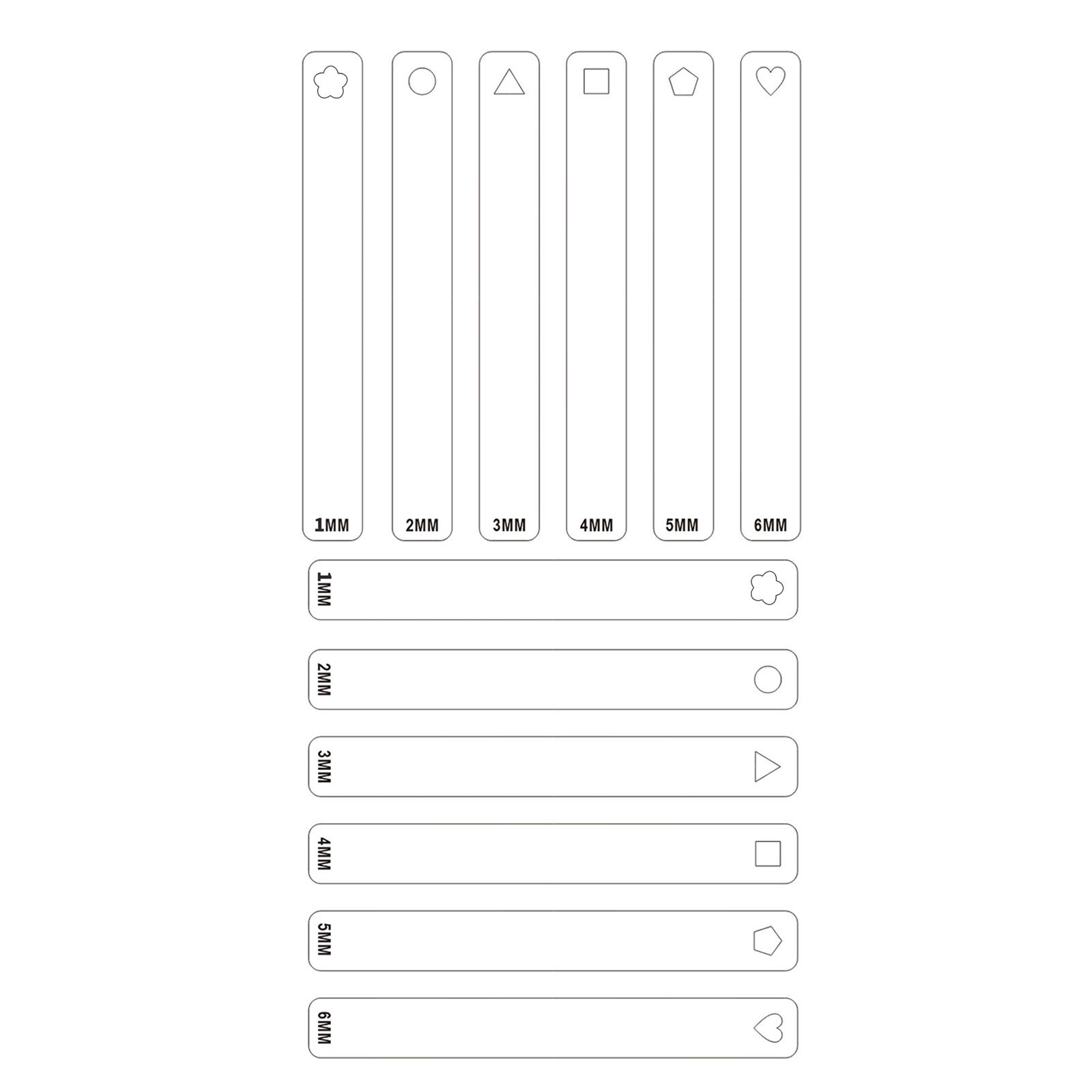 

12 штук Прочные акриловые направляющие глубины ролика Аксессуар для постоянной толщины глины в гончарном деле и выпечке