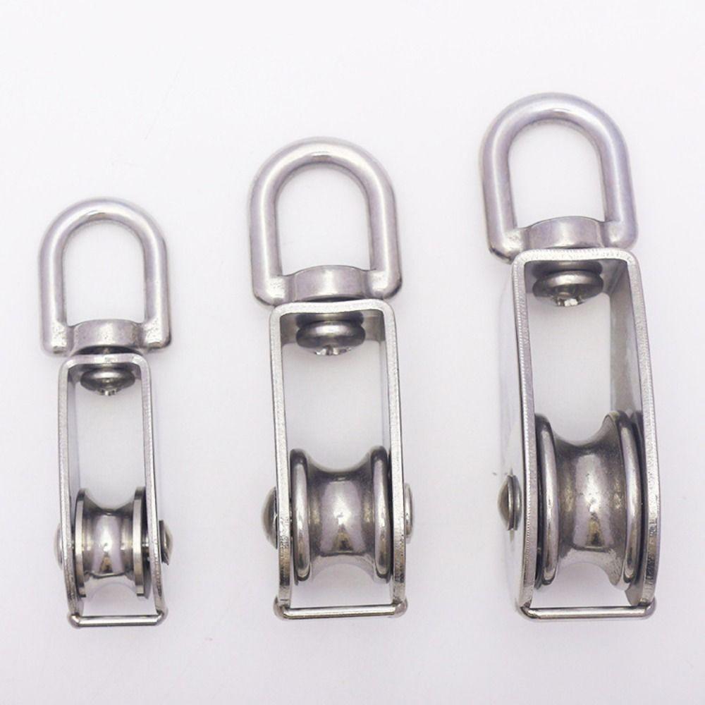 M15/20/25 Fixed Pulley 304 Stainless Steel Traction Wheel Load-Bearing Pulley Block Tool  Crane
