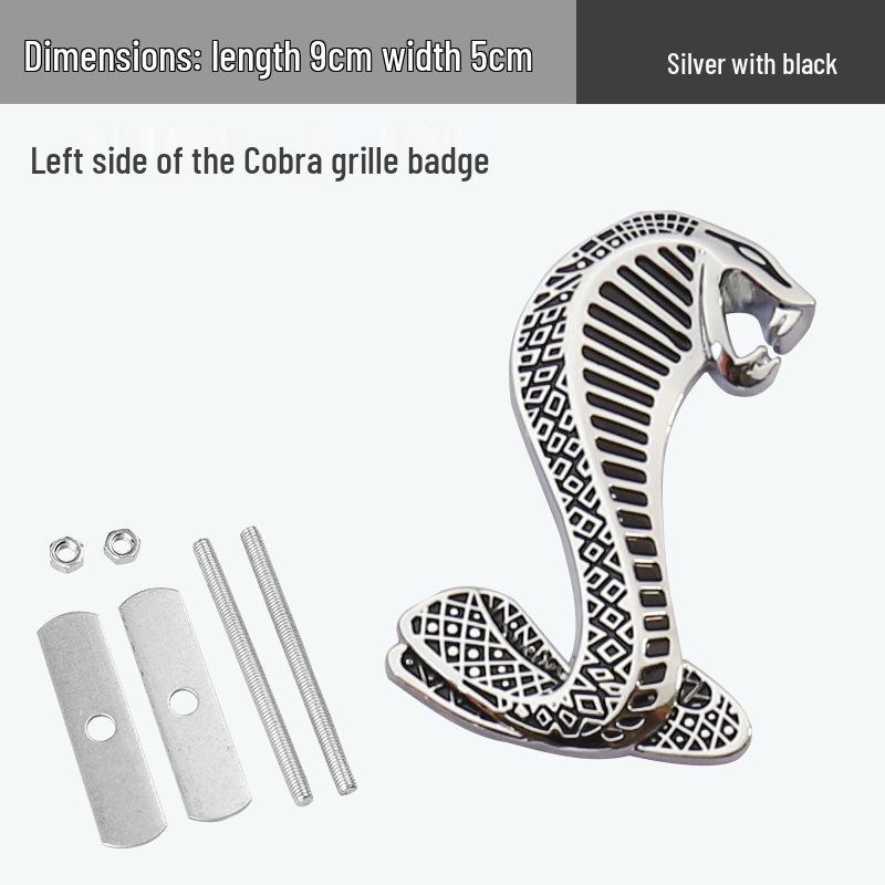 Cobra Snake Metal Grille Emblem for Ford Mustang