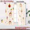 2pcs  Curtains Cute Santa Claus Christmas Ornaments (2) Modern Curtains Machine Washable Fabric Curtains Room Decor Ldeal for