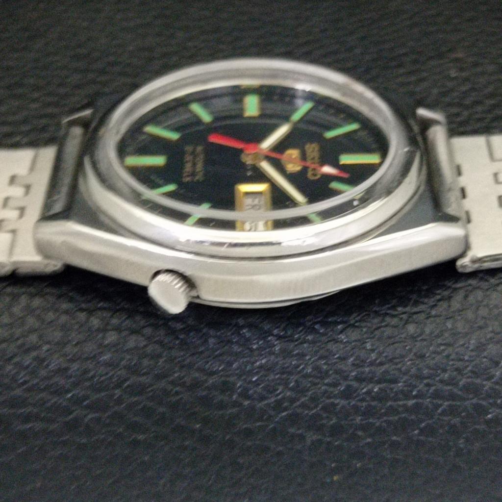 GENUINE VINTAGE SEIKO 5 AUTOMATIC 7019A JAPAN MENS BLACK DIAL WATCH a701903-5 R207-a701903