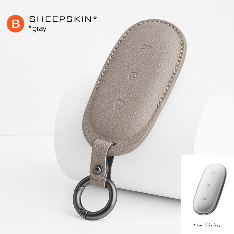 Autoschlüssel Schutzhülle Lammfell FÜR Für LEADING IDEAL ONE LiXiang L9 L8 L7 Auto Intelligentes Bluetooth Schlüsseletui Zubehör