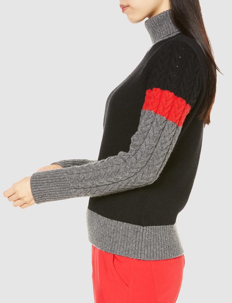 Golf Sweater Turtleneck Premium Wool DGWSJL08 BK00 Equivalent to Japanese Size S [DESCENTE GOLF] [21 Autumn/Winter Model] Women's (Black)