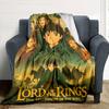 1pc Studio Ghibli Lord of the Rings Flannel Blanket Soft Warm Throw for Home, Office, Travel, All Season Cozy Bedding Gift, Office