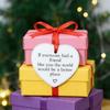 1 Friendship Commemorative Decoration - Gift Pendant - Best Friend Birthday/Thank You Gift, Festive Ribbon Decoration, 2D Flat