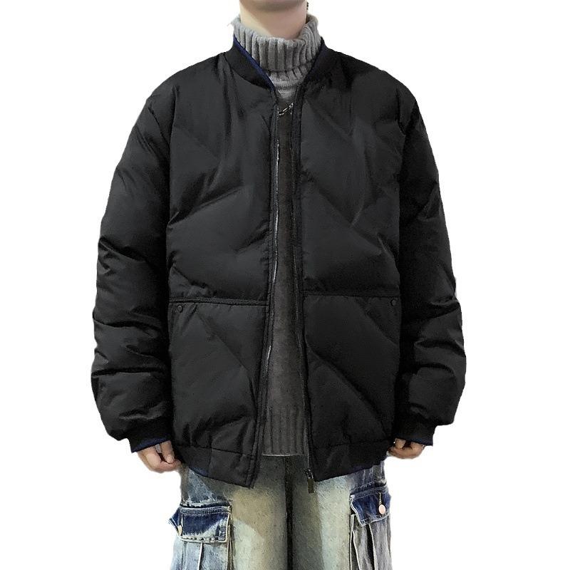 Large Size Cotton Clothing Men's Winter Loose Baseball Collar Thickened Couple Paragraph Cotton Jacket Thickened Warm Fashion Casual Jacket