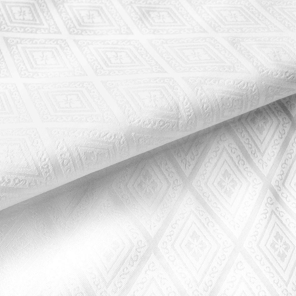 Washable Coat with Background Pattern and Single [KYOETSU] [KYOETSU] Crest, Item, Men's (3L, White)