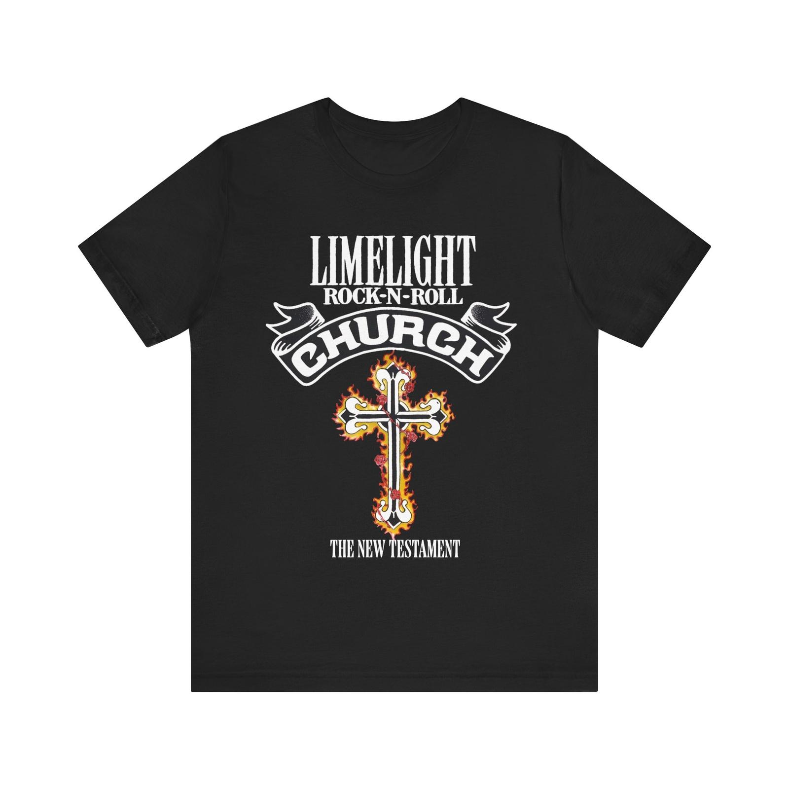 The Official License Limelight Nightclub Rock N Roll Church T Shirt Black Flames S
