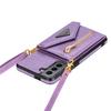 Crossbody Geldbörse Lederhülle für Samsung Galaxy S24 Ultra S23 S22 S21 S20 Plus A51 A71 A52 A72 A53 Reißverschluss Kreditkartenhülle