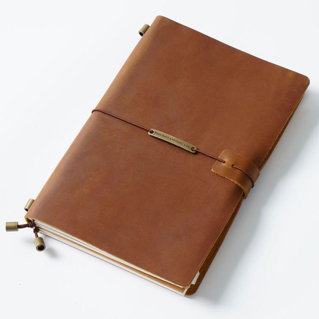 Cuaderno de Cuero Genuino TN Vintage - Diario y Bloc de Notas de Cuero Vacuno Crazy Horse Hecho a Mano En Stock
