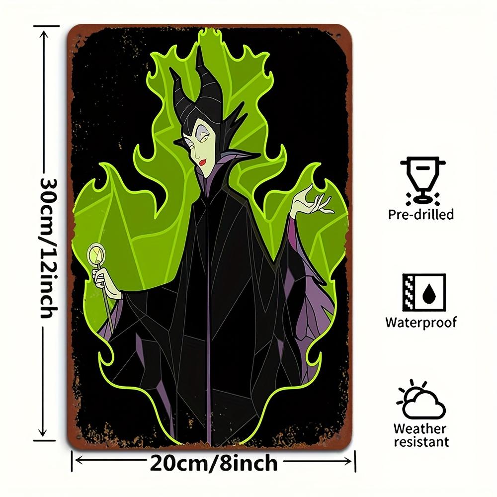 Maleficent & Aurora Themed Iron Wall Art - 8x12 Inch Vintage Metal Sign, Perfect for Home Decor, Bar, Office, or Gift for Birthd