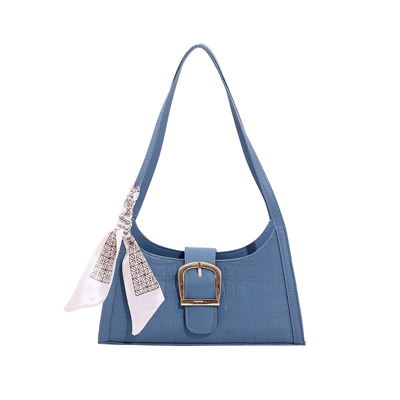 

Niche texture women s bag new crocodile pattern retro silk scarf shoulder bag versatile commuter underarm small bag crossbody one size fits all
