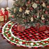 Christmas Flannel Tree Skirt Crafts Tree Surround Base Set  Merry Christmas Decoration for Home 2024 Xmas Ornaments Navidad 2025