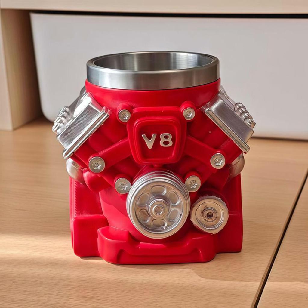 Retro Engine Coffee Mug Engine Cup Mug Decoration For Car Enthusiasts Unique Design Mug Novelty Drinking Mugs 300ML