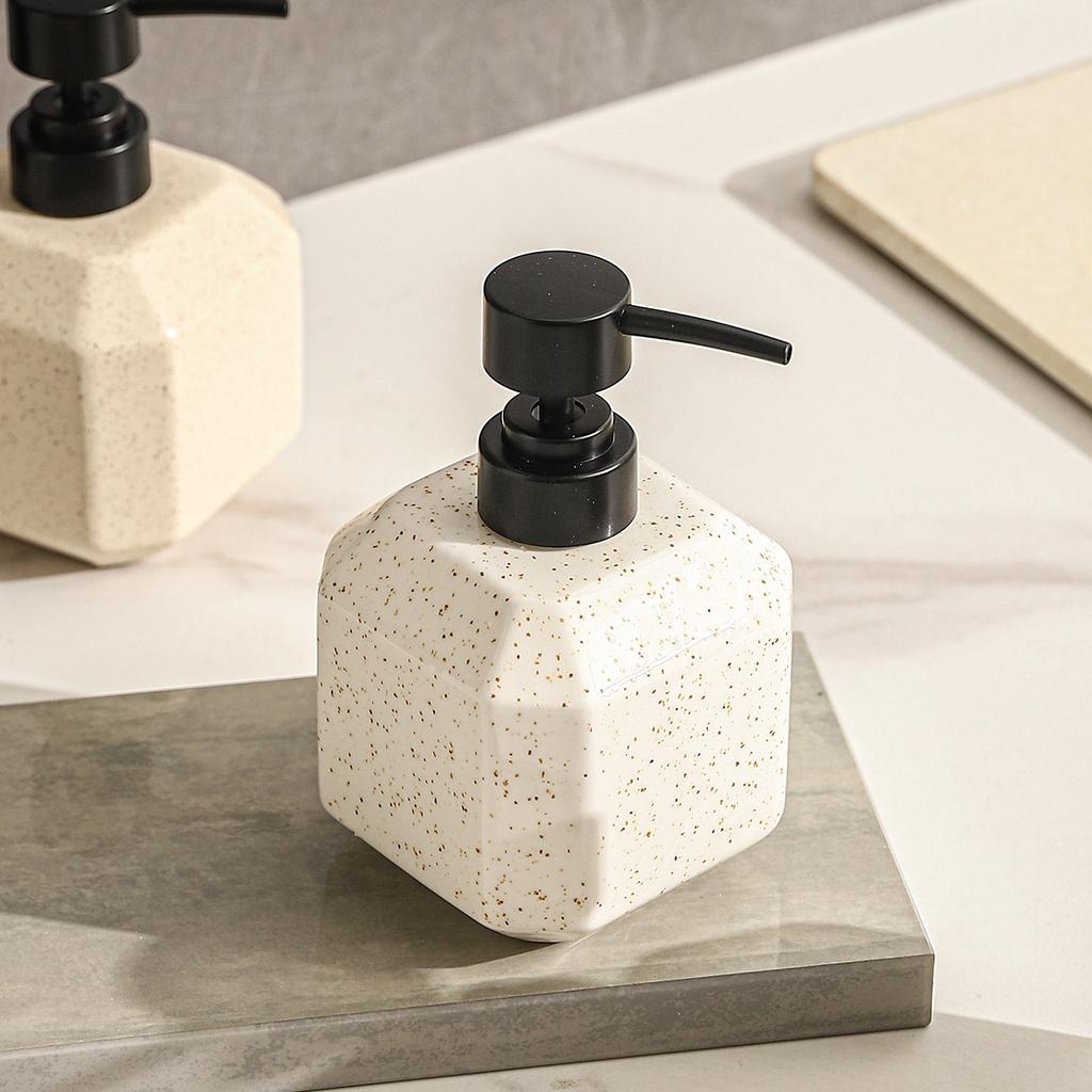 380ml   soap dispenser Ceramic lotion bottle hotel household hand soap shampoo body wash dispensing bottle bathroom press bottle