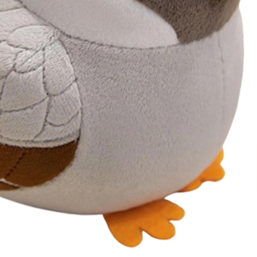 Realistic Soft Stuffed Bird Doll Chubby Round Simulation Sparrow Doll  Office Companion