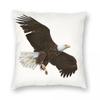 Amazing Bald Eagle Square Pillowcase Polyester Linen Velvet Pattern Zip Decor Bed Cushion Cover