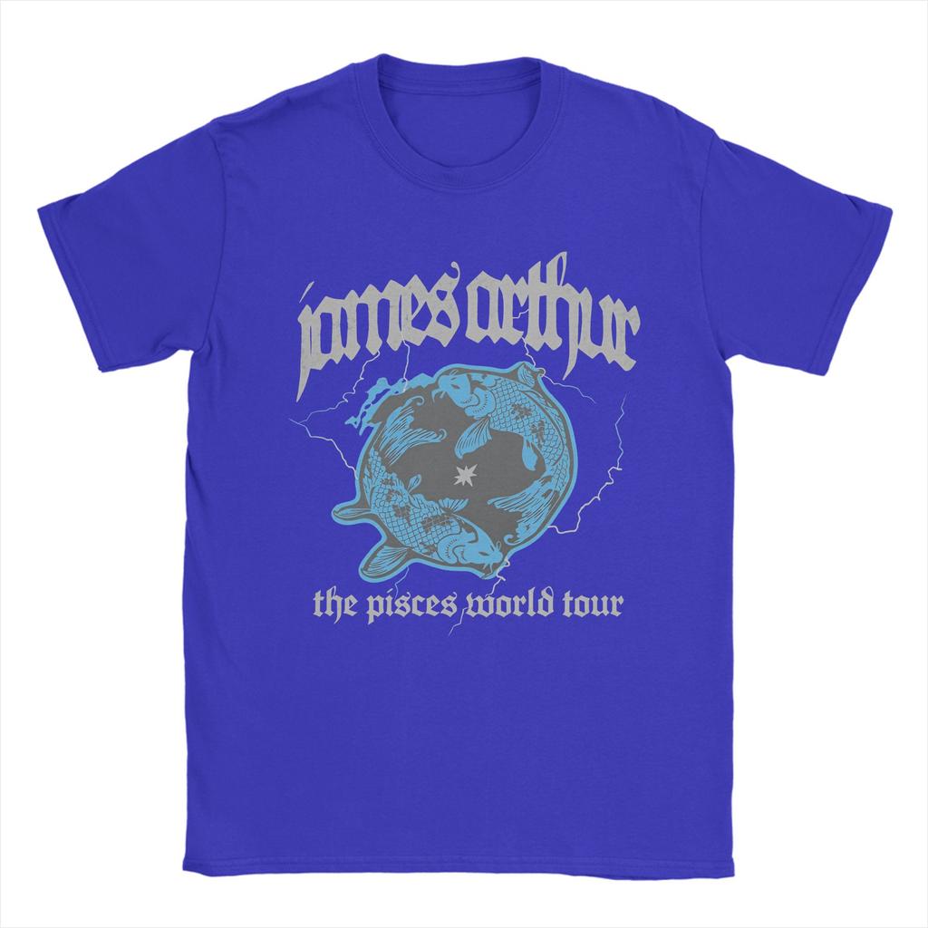 Mens Vintage Pisces James Arthur Pisces World Tour Dublin T Shirt  100 Cotton Clothes Cool Tee Shirt Plus Size TShirts