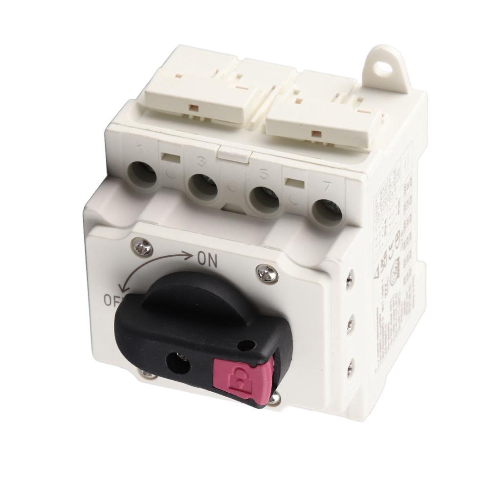 DC 1500V Solar Disconnect Switch 32A 4 Poles PV Solar Disconnect Switch DIN Rail Mount IP66 Photovoltaic DC Isolation Switch