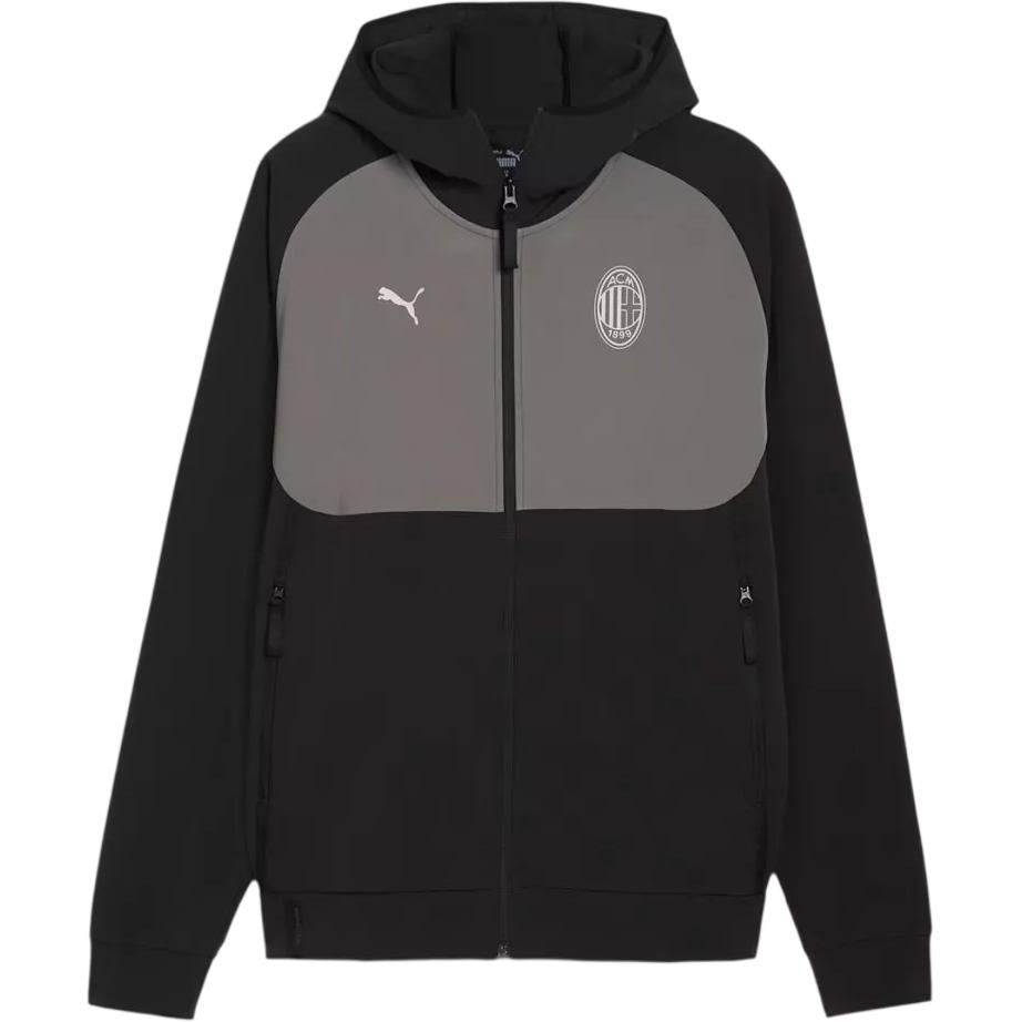 Puma AC Milan Color Block Hooded Zip Long Sleeve Football Shirt Men tops 778787-09 S