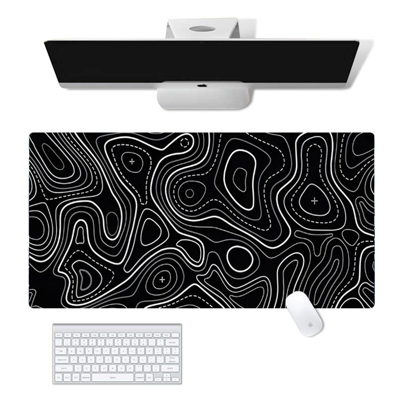 Temu Cross-border Hot Product Abstract Texture Contour Rubber Mouse Pad Game Mouse Pad Precision