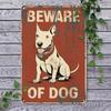 1 Stück Vorsicht Hund Vintage Blechschild Lustige Retro-Wandkunst Klassische Heimdekoration Ohne Rahmen 8x12 Zoll