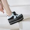 Thick-soled Panda Color Matching Women's Casual Single Shoes Spring 2025 New Super High-heeled Muffin Shoes Fashion Round Head Simple