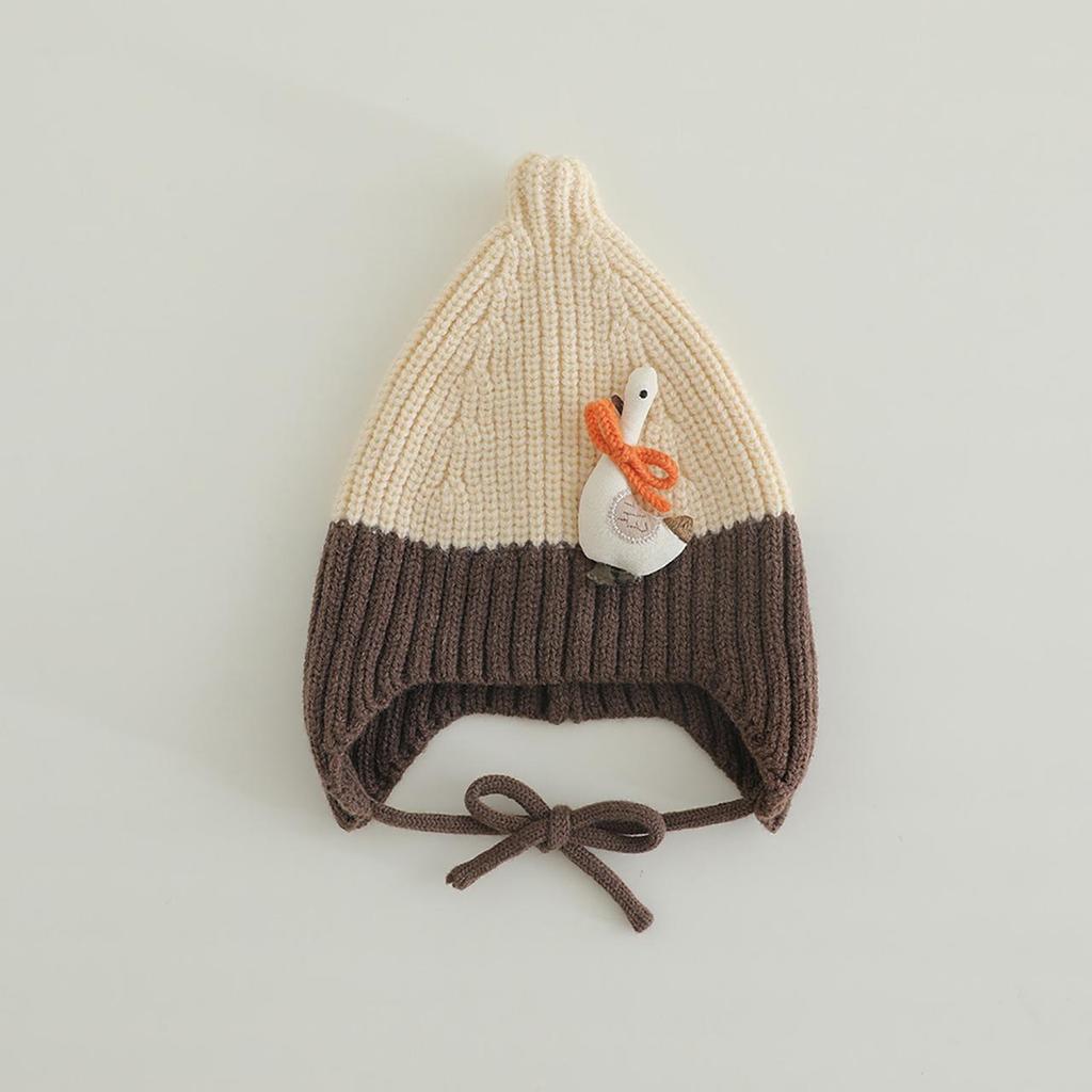 Cute Baby Knitted Hat Winter Warm Beanie Cap with Earflap Cartoon Animal Kids Boy Girl Ear Protection Hats