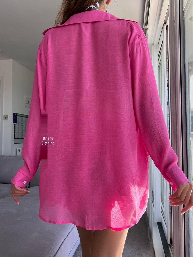 2023 Women's Sexy Loose Beach Cover-up Set - Casual Short Sleeve Sun Protection for Bikini