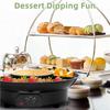 AEE2-Electric Fondue Set, With Fork, Chocolate Melting Pot, Chocolate Melting Candy Melting Fondue Pot US Plug