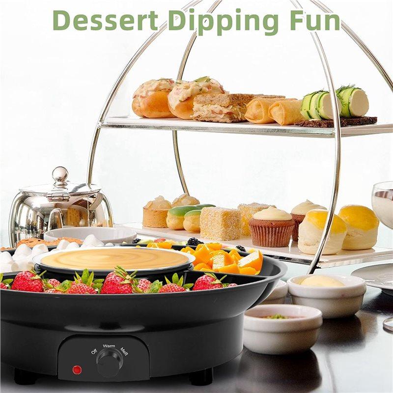 AEE2-Electric Fondue Set, With Fork, Chocolate Melting Pot, Chocolate Melting Candy Melting Fondue Pot US Plug
