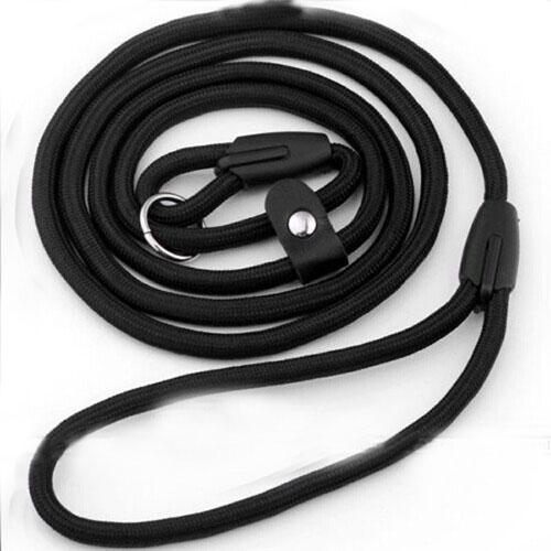 Nylon Leash Pet No Collar Needed Adjustable Length 120cm For Dogs Durable Black