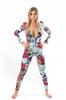 Women's Pajamas Valentine's Day Gift For Her Bodysuit With Flap Guns Roses S