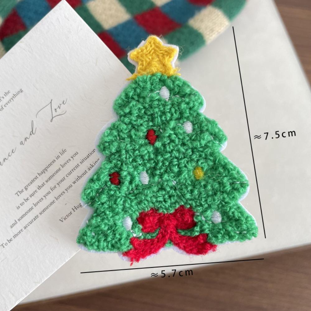 Kreativní vánoční sponka do vlasů s ledním medvědem, sněhulákem, punčochou, plyšové vánoční sponky, sob, sněhová vločka, Santa Claus, vánoční sponka do vlasů