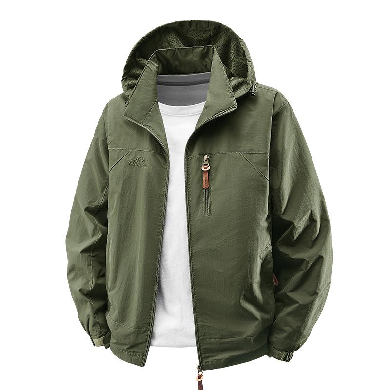 Men's Waterproof Windproof Hooded Jacket for Spring/Autumn - Style 8817