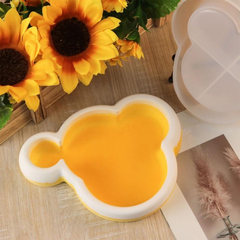 Durable Silicone Mold Resin Trays Making Moulds DIY Cloud/Plum Blossom Shape Dish Molds Storage Plate Casting Mould