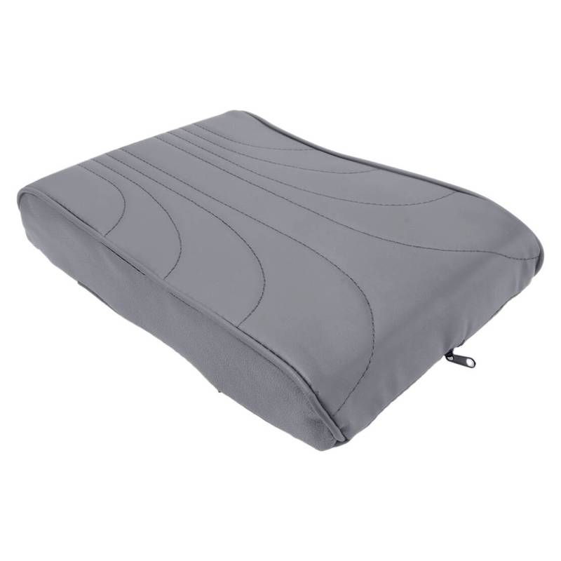 Universal Car Center Console Armrest Box Pad Cushion Cover Mat Arm Rest Protection Gray PU Leather