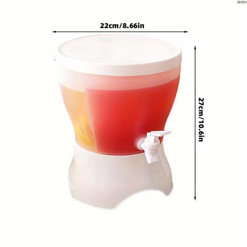Rotatable Refrigerator Water Bottle with Separator Juice Bucket Portable Water Storage Bucket Home