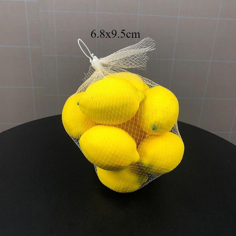 Simulated Lemon Ornament Yellow Lemon Sculpture Fake Fruit Model Artificial Fruits Photography Prop Simulated Fruit Model Statue