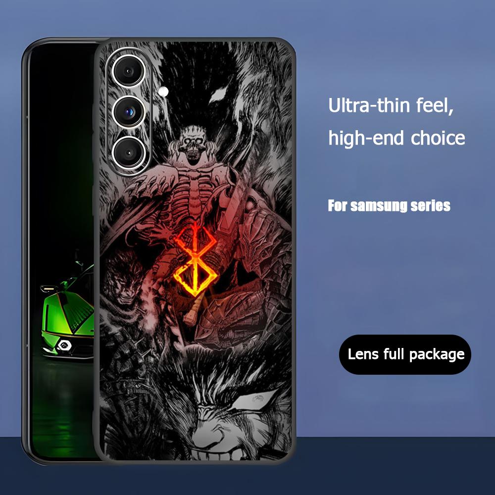 

B-Berserk Популярный комикс Крутой чехол для телефона для Samsung Galaxy S25 S24 S23 S22 S21 S20 Plus Ultra Note20 Мягкий черный Samsung S20 Plus