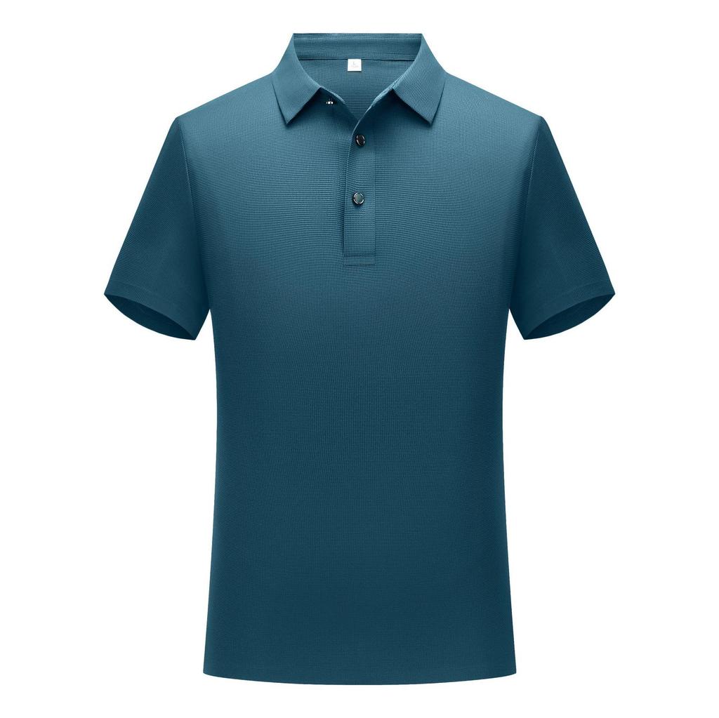 President Waffle IJszijde Poloshirt: Werkkleding met korte mouwen en omgeslagen kraag met aangepast logo