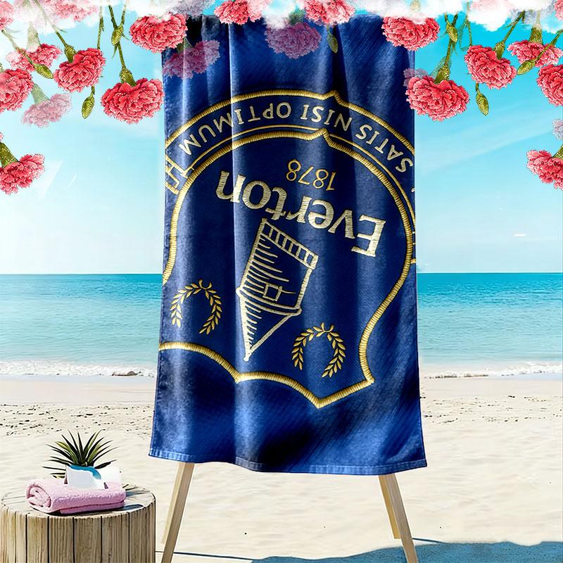 Everton FC Print Beach Towel, Large Soft Quick Dry Towel for Beach Camping Swimming