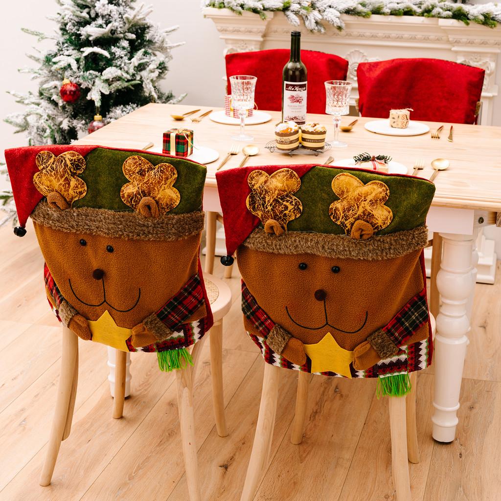 And Soft Colorful Christmas Chair Covers Adorned With Whimsical Reindeer Snowman