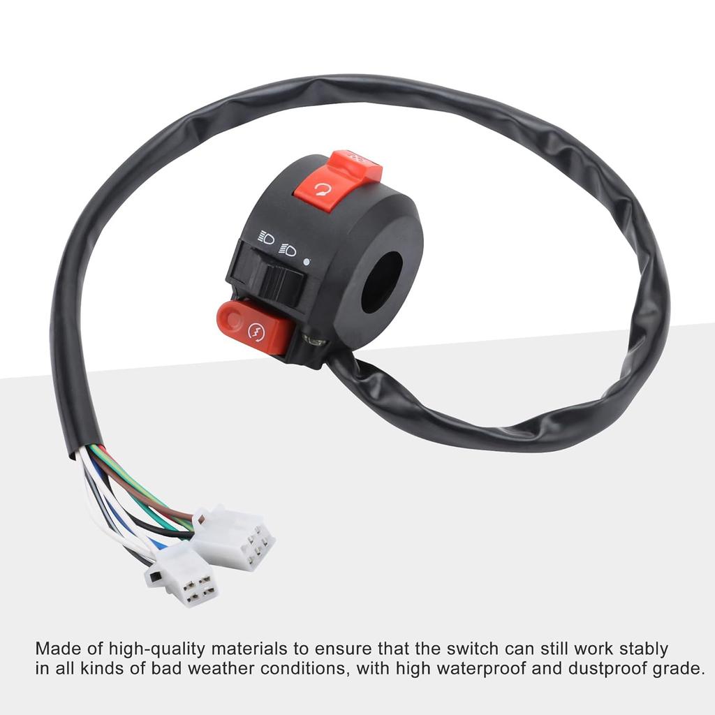 GOOFIT 5+4 Pin 9 Wire 3 Function Left Starter Kill Light Switch Assembly Replacement For 50Cc 70Cc 90Cc 110 Cc 125Cc 150Cc ATVs Quad Motorcycles Bike