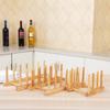 Bamboo Bowl Organizer Flatware Rack Drain Dish Drainer Storage Shelf Plate Stand Pot Lid Holder