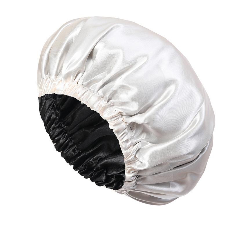 Ladies Fashion Stretch Hair Cap, Button Shower Cap
