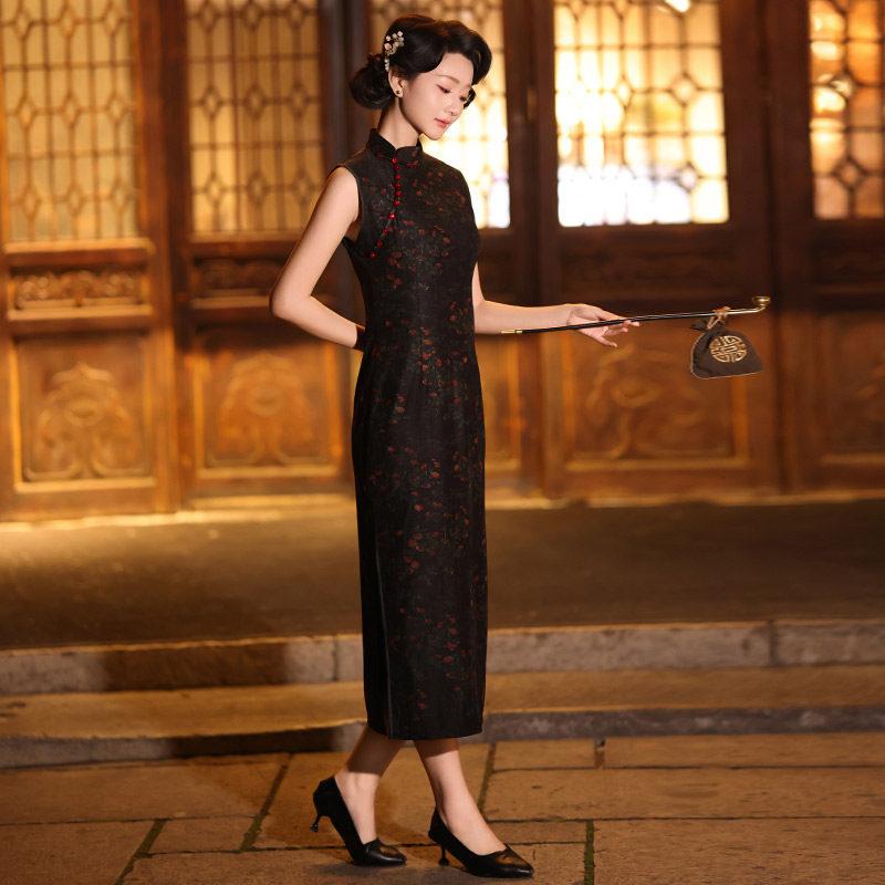 Sleeveless national style new Chinese daily Suzhou long cheongsam improved young 1011 new women's high-end dress