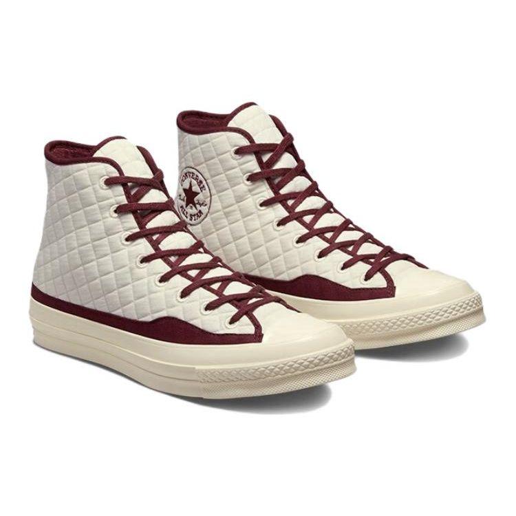 Converse Chuck Taylor All Star Années 1970 Tendance Confortable Baskets Montantes en Toile Unisexe Blanc Rouge A01400C
