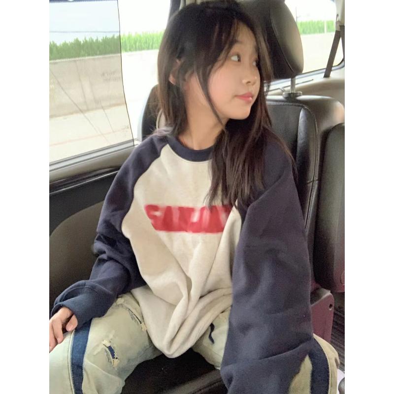 

Y2k винтажный свитшот женский оверсайз корейский модный лоскутный уличный стиль эстетические толстовки пуловер в стиле Харадзюку в стиле хиппи